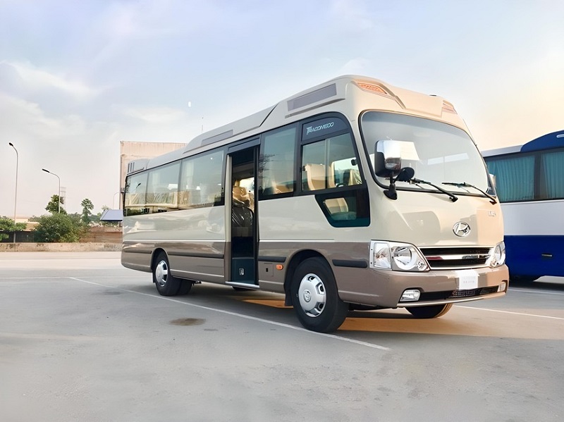 Tài xế hỗ trợ hành lý cho khách tại điểm đón